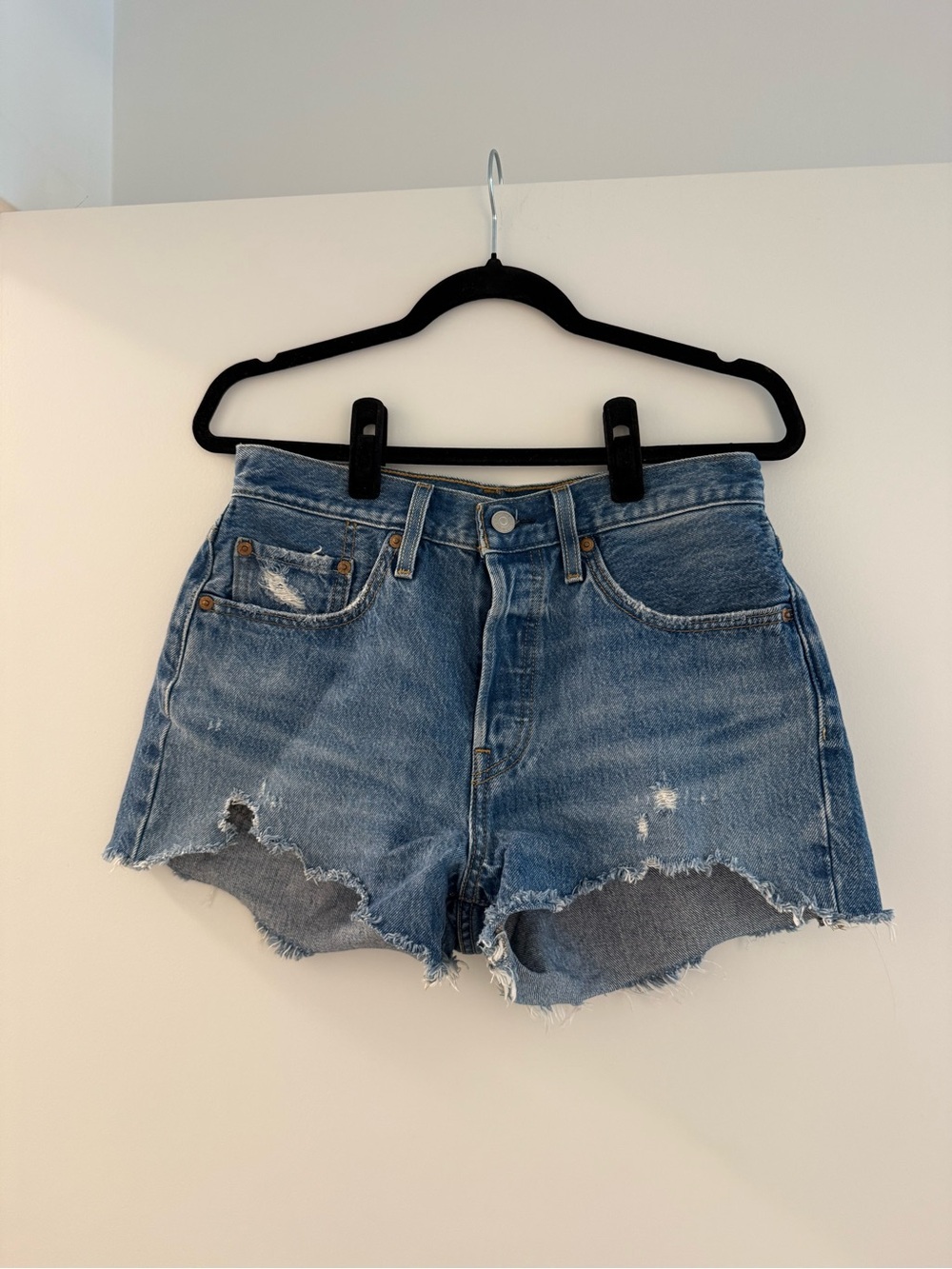 Levi's Blue Cutoff Jean Shorts